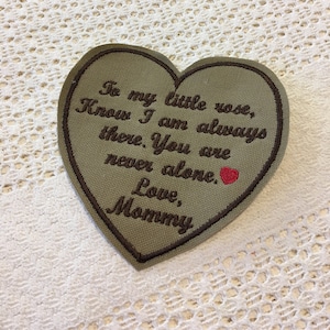 Customizable Heart Memory Patch: Sew-On Shirt Pillow Quilt Piece