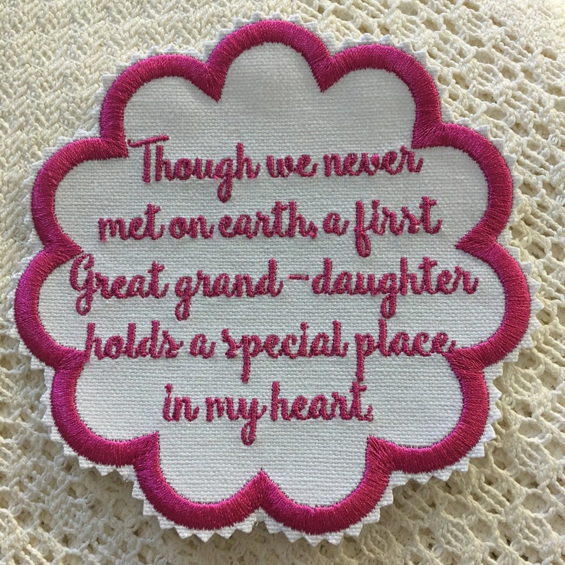 Though We Never Met,Multi Options Assorted sizes Custom Patch MEMORY SHIRT PILLOW- 5 Flower Shape Patch Memory Patch Memory Bear Patch