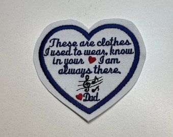 Memory Pillow Patch 4": Heart Memorial Patch, Sew-On Accent