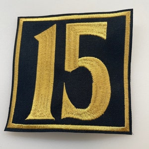 TEAM uniform Sports Patches 2"-4" Thick Embroidery, orders over 20 QTY ONLY, Letters -Numbers, Sew On-Iron, In Memory, Special Sports Memory