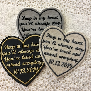 Custom Memory Bear Patch: Heart Shaped Keepsake
