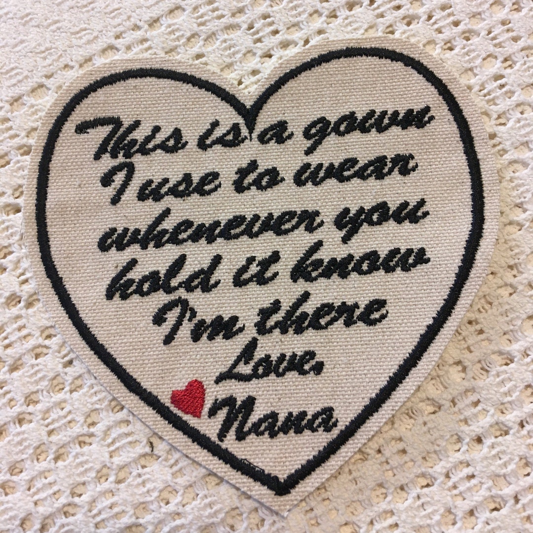 MEMORY Patch 5x5, In Memory Of, Memory Pillow Patch, Sew-Iron On, Multi ...