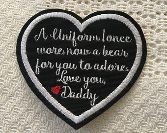 Memory Pillow Patch: Heart Memorial Patch (4x4 Sew-On)