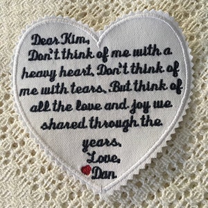 Personalized Memory Patch: Heart Keepsake, In Loving Memory