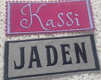 Personalized Name ID Patch: Iron-On Sew-On Work Badge (4.5 x 2.5)
