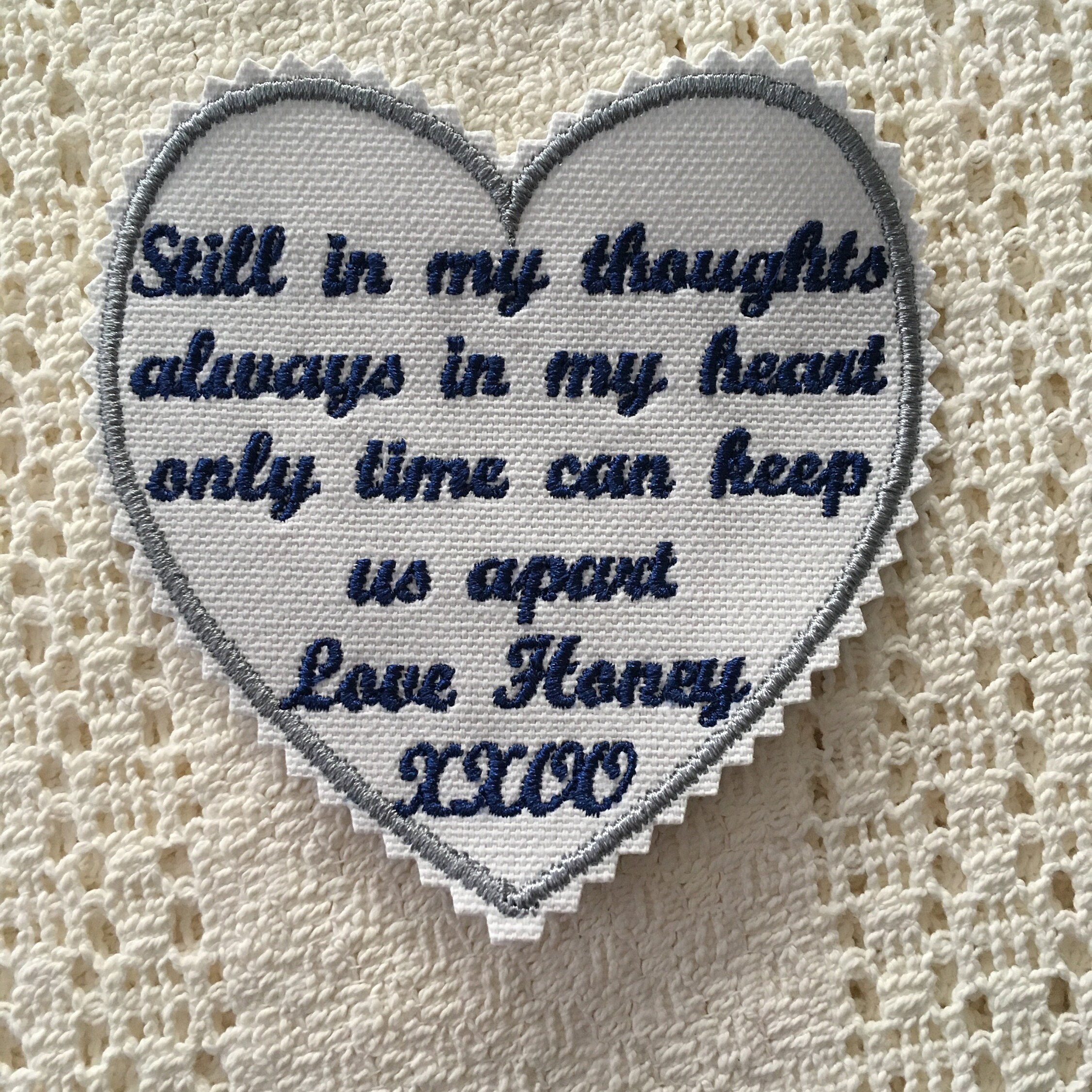 MEMORY PILLOW PATCH 5x5 Still in my thoughts Sew On or Iron Etsy