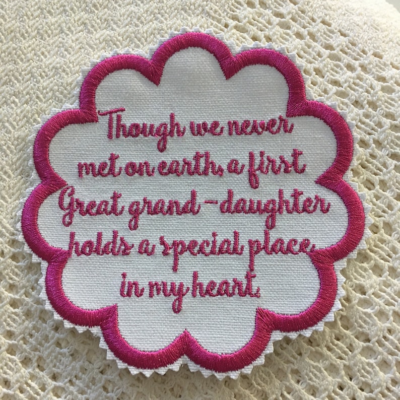 Though We Never Met,Multi Options Assorted sizes Custom Patch MEMORY SHIRT PILLOW- 5 Flower Shape Patch Memory Patch Memory Bear Patch