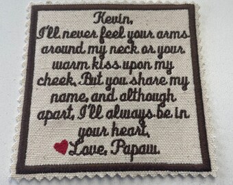 Personalized Memory Patch 5" - In Loving Memory Gift