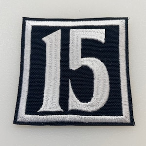 TEAM UNIFORM SQUARE Patches 3" Thick Embroidery, Letters or Numbers, Uniform-Groups, Sew On-Iron On, In Memory, Special Award Sports Memory