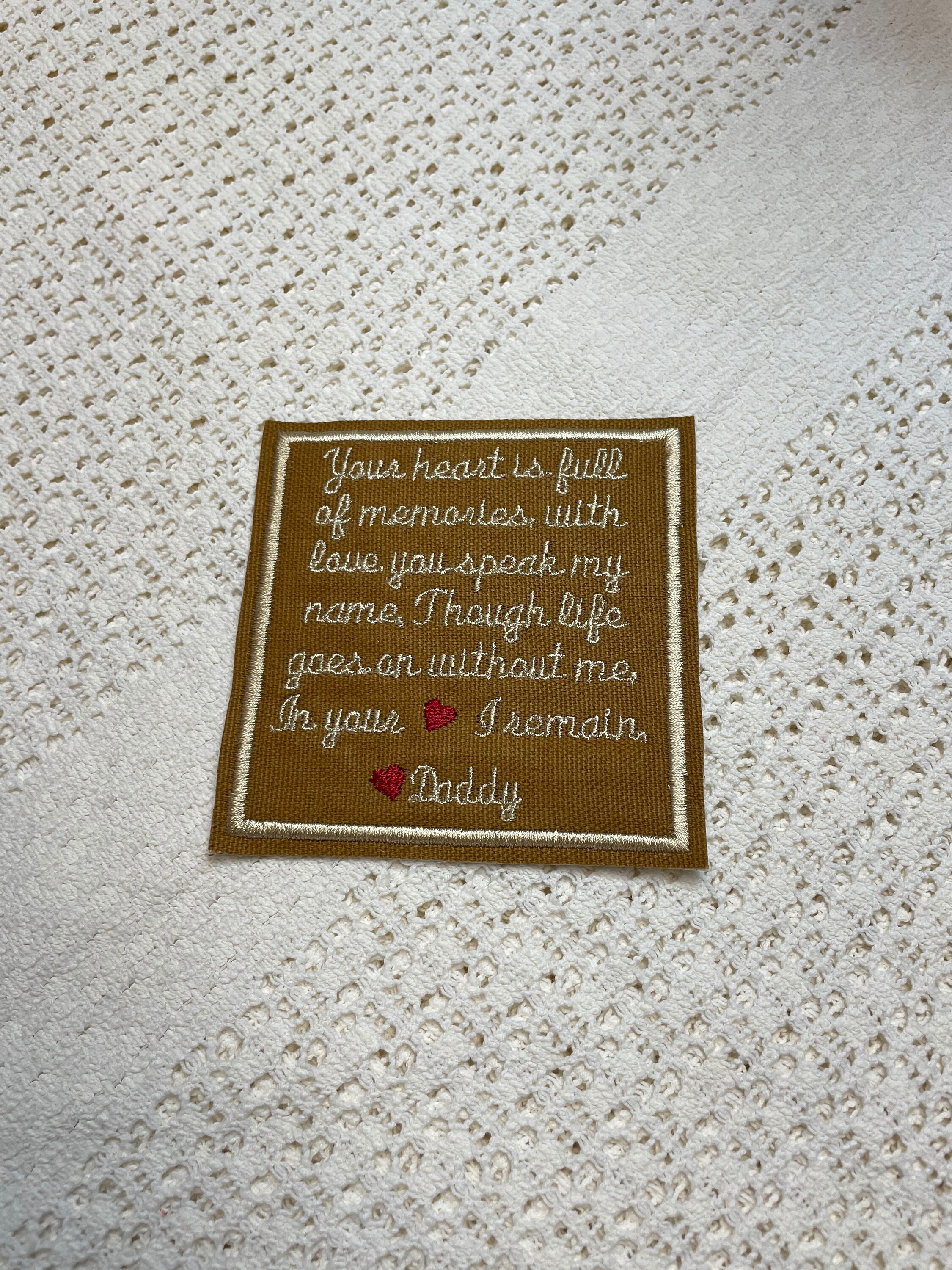 Personalized Memory Patch: Multi-color Fabric, Iron-on or Sew-on - Etsy