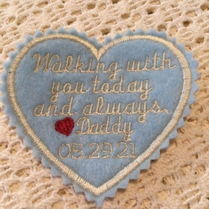 BRIDE - GROOM 3"x3" WEDDING Memory Patch, Ships Quick, Bride or Groom Gift, Wedding Keepsakes, Multi Options, Memory of Absent Loved One,