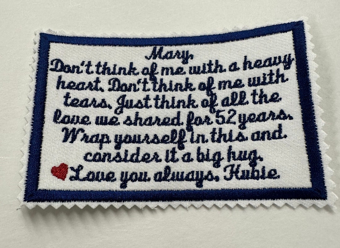 MEMORY PATCH Bear, Quilt or Pillow Shirt Patch- 5