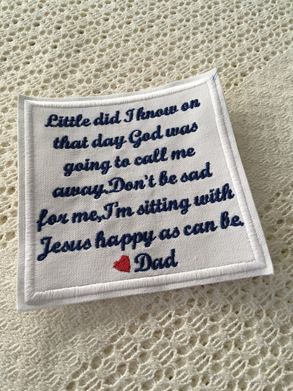 MEMORY SHIRT PILLOW 5x5 Patch Pillow MEMORY PILLOW SHIRT Patch, 5 x 5 In