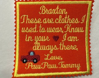 4" Memory Shirt Patch: Personalized Keepsake Accent