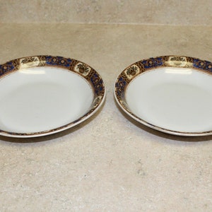 Victoria China Czechoslovakia 7.5&quot; Salad/Soup/Dessert Bowl Set of 2, Elegant Tableware, Collectible,