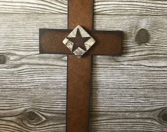 Cast Iron Ornate Cross Home Garden Memoiral Religious Outdoor Wall