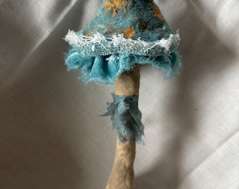 Spun cotton mushroom