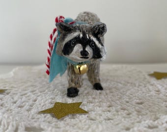 Handmade Spun Cotton Racoon