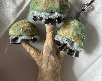 Spun cotton mushroom