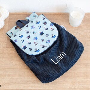 Sac à Dos personnalisé Velours Maternelle Enfant Personnalisé avec Prénom