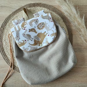 Sac à Dos personnalisé Velours Maternelle Enfant Personnalisé avec Prénom