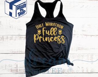 SOFORT LIEFERBAR Halb-Marathon, Full Princess® | Prinzessin Damen Anna Tank Top | Anna Prinzessin Laufshirt | Run Fjordian Tank Top