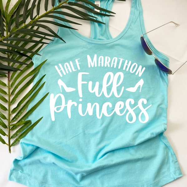 Half Marathon, Full Princess® | Princess Women's Shoe Princess Tank Top | Run Princess Half Marathon Tank Top Princess Half Marathon
