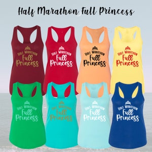 Half Marathon, Full Princess® | Princess Women's Tank Top | Princess Running Shirt | Run Tank Top