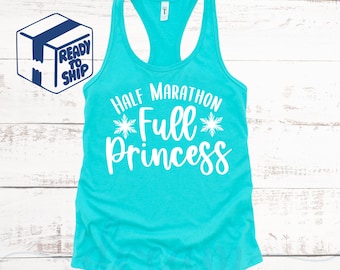 SOFORT LIEFERBAR Halb-Marathon, Full Princess® | Prinzessin Damen Tank Top | Prinzessin Laufshirt | Run Tank Top | Halb-Marathon Outfit