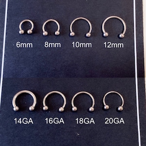 Horseshoe Barbell Piercing Cartilage Rook Helix SEPTUM