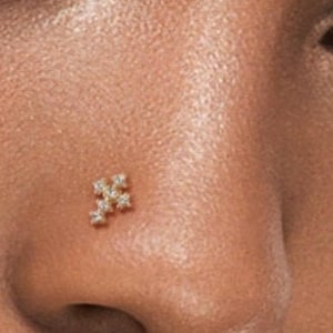 14kt LV Nose Stud — STATEMENT GOLD