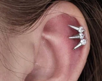 Spike Cartilage Piercing: Surgical Steel Tragus Helix Earring