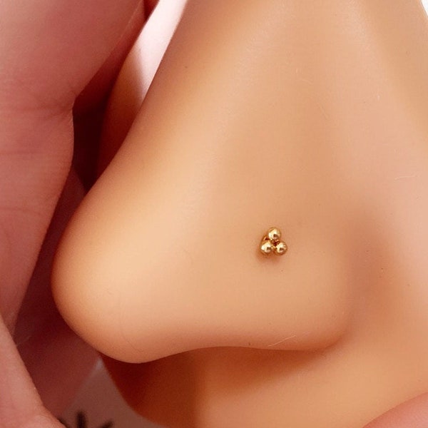 triangular nose ring, nose piercing, cute nose ring, nose studs jewelry, L bend, nose bone, small nose stud, cartilage earring, 20G,18G/N21