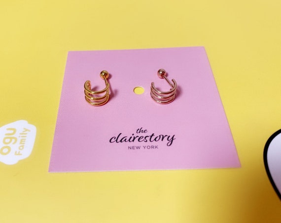 Morfetto 8 Pairs orecchino Set per più piercing 14 K placcato oro borchie orecchini e cerchi Set Dainty Piccolo CZ palla cartilagine Hoop Orecchini B Sliver