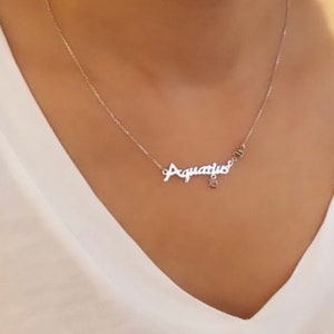Zodiac Sign Necklace/ Constellation Jewelry/Silver constellation necklace/Birth Sign/birthday gift/Constellation necklace/Necklace