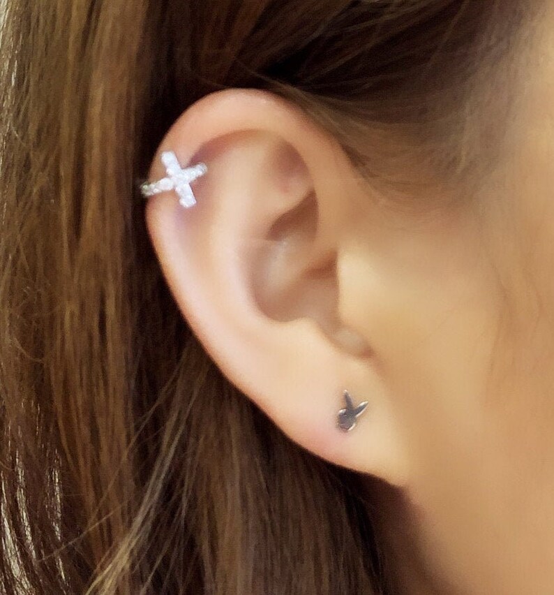 Playboy Bunny nose L or 1 line bend stud ring /316L Surgical Etsy