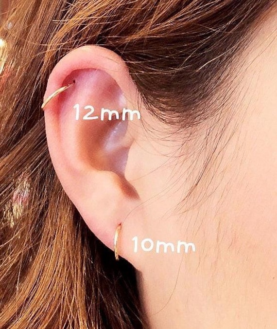 Orecchini A Cerchio Piccoli 11mm In Argento 925 Con Zirconi - Placcati Oro, Oro Rosa, Ipoallergenici Per Donne E Ragazze