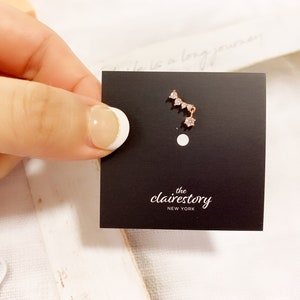 angel wing 14K solid rose gold pin Piercing/14K gold-pin CZ stud earring /Tragus Piercing/CZ piercing/Helix Earring/conch piercing-G2