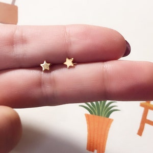 Tiny star stud earring/stars  earring/ star Sterling Silver Earring/Tiny Stud Earrings