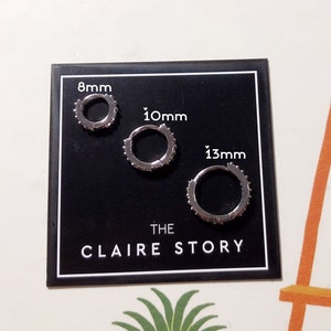 Surgical Steel cubic Hoop piercing/Surgical Steel Hoop earring/hoop Earrings/Hoop piercing/Cartilage earring/