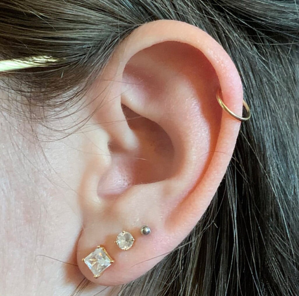 Orecchini A Cerchio Piccoli 11mm In Argento 925 Con Zirconi - Placcati Oro, Oro Rosa, Ipoallergenici Per Donne E Ragazze