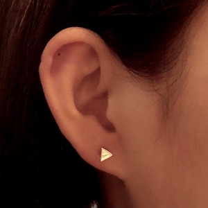 Small Flat Triangle Stud Earrings/ Triangle Earrings