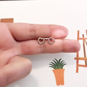 CZ Herz Piercing/Knorpelohrring/CZ Ohrstecker Piercing/Tragus Piercing/CZ Piercing/Helix Ohrring/Conch Piercing