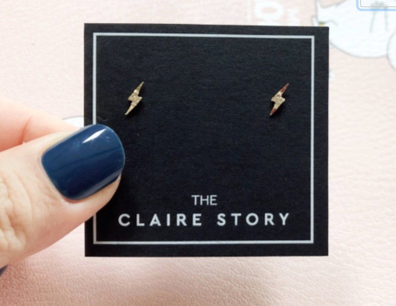 14K solid Gold tiny moon/&star.bolt earring 14K gold stud 14K gold minimalist 14K real gold earring 14K solid gold stud