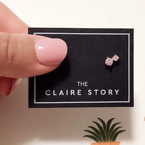 Double cubic 14K Rose gold pin Piercing, Layered earring, Brass, 14K stud jewelry, pierce, Cartilage, Tragus, conch earring, minimalist 4