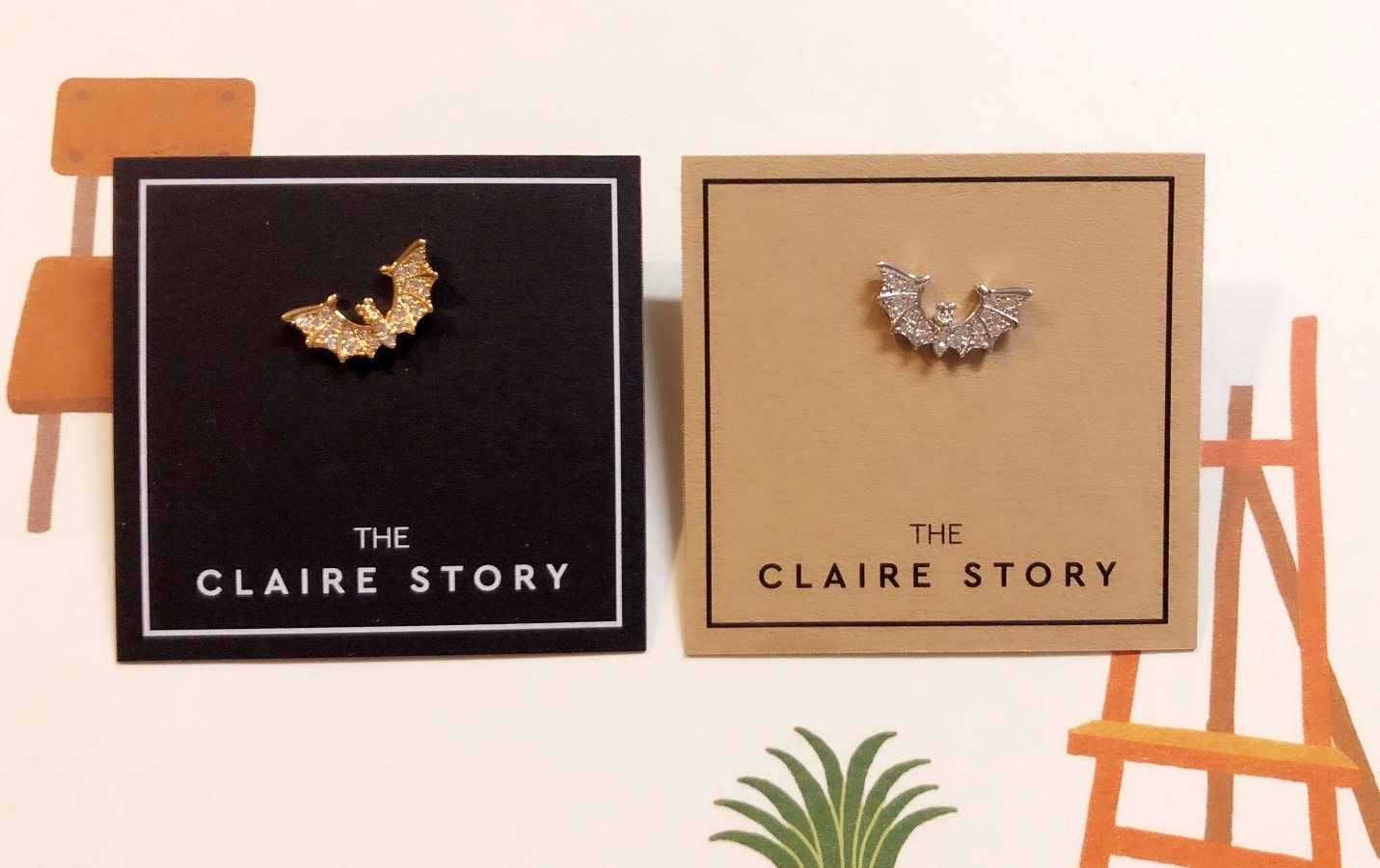 Bat Wings Piercing/ Cartilage Earring/cz Stud Ear Piercing/tragus ...