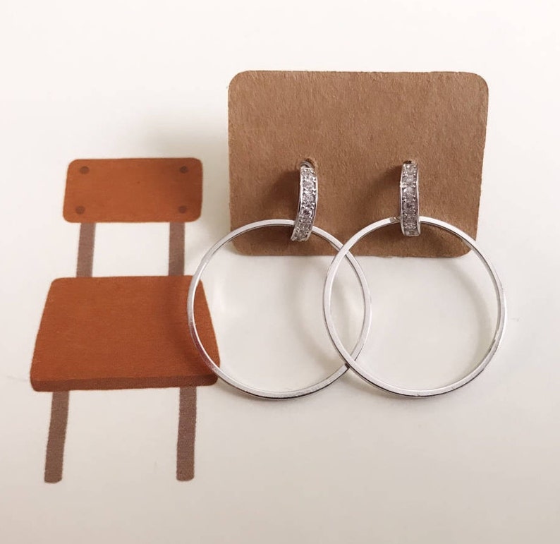 Ring drop earring unique style simple earring