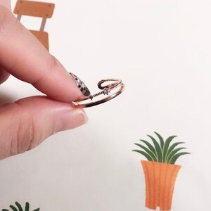Offener Ring2 / Schichtring / 14K Vergoldet / Stapelring / Boho Ring / Schlichter Ring / Zarter Ring / Verstellbarer Ring / Manschettenring / für geheime Geschenke