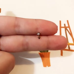 Male sign 10K solid gold Piercing/10K gold stud earring /Tragus Piercing/piercing/Helix Earring/conch piercing