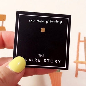 Simple circle 10K solid gold Piercing/10K gold stud earring /Tragus Piercing/piercing/Helix Earring/conch piercing